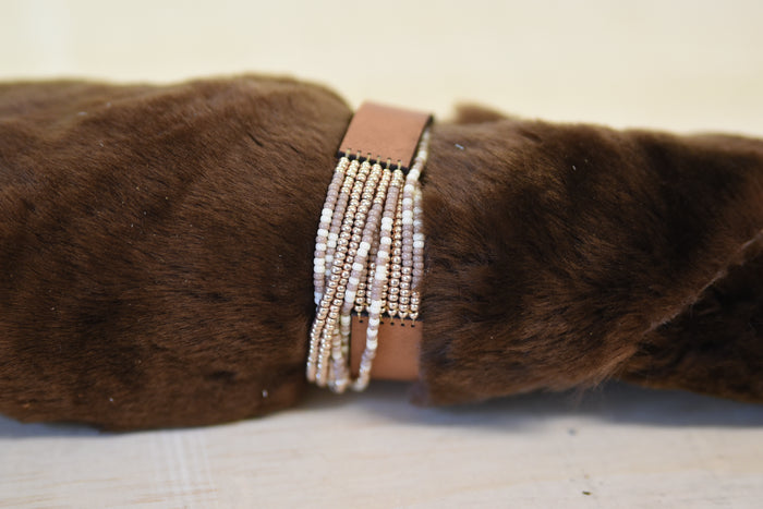 Daybreak Leather + Beads Coastal Dunes