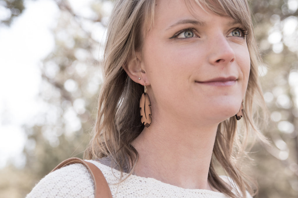 Diffuser Earrings Boho Feathers