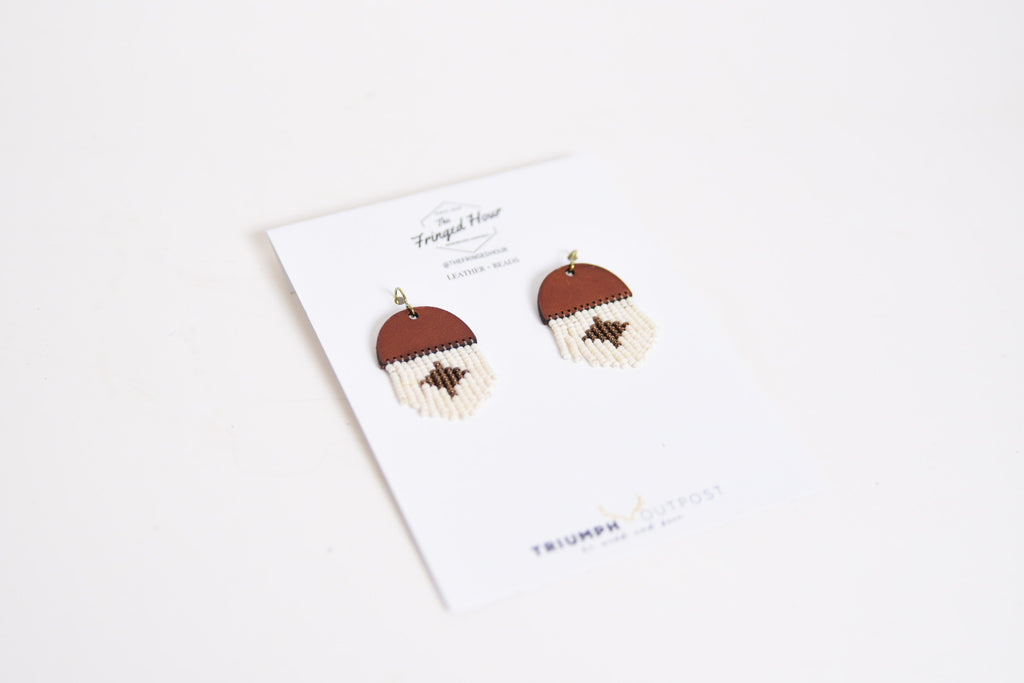Leather+Beads Scarlet Star Diffuser Earrings