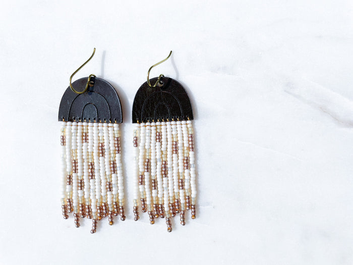 Leather+Beads Spring Rain Diffuser Earrings