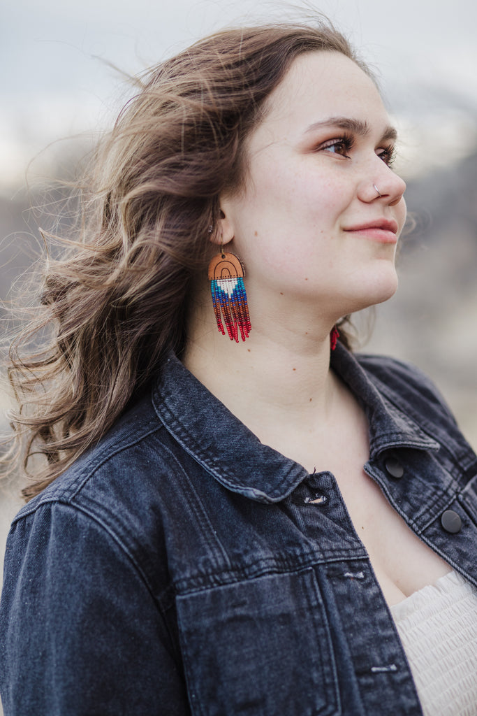 Leather+Beads Little Thunder Diffuser Earrings
