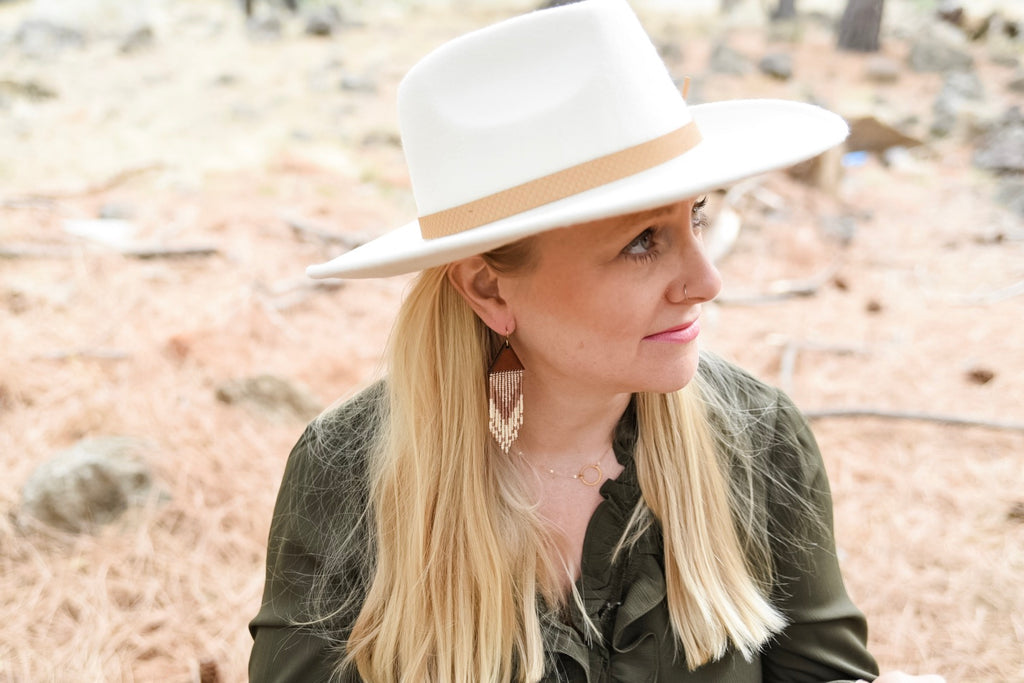 Leather+Beads Waterfall Diffuser Earrings