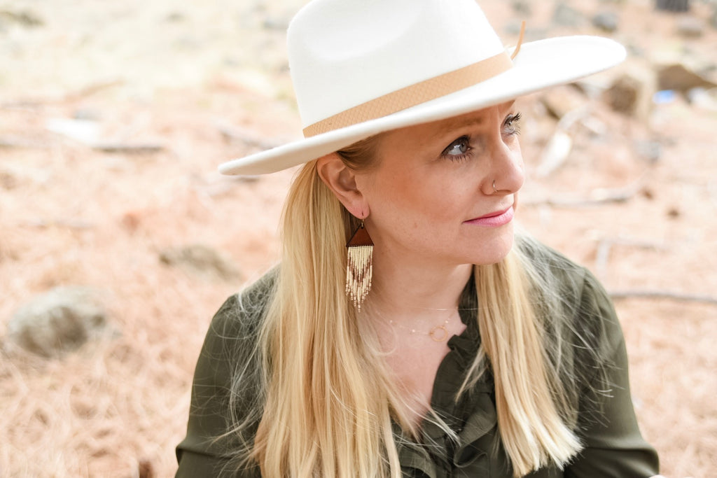 Leather+Beads Waterfall Diffuser Earrings