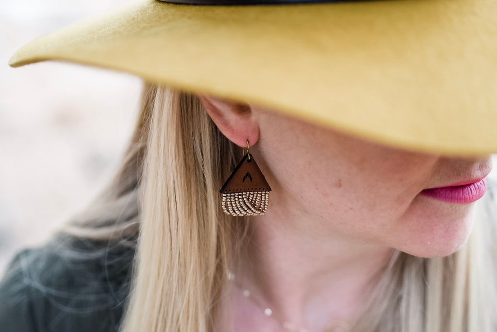 Leather+Beads Tiny Diffuser Earrings