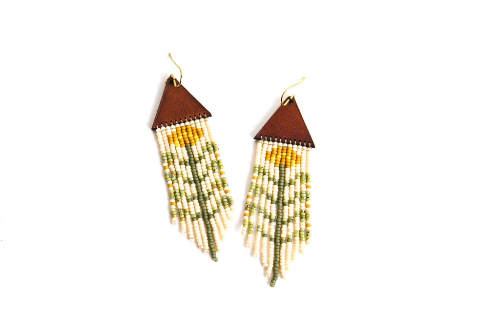 Leather+Beads Waterfall Diffuser Earrings
