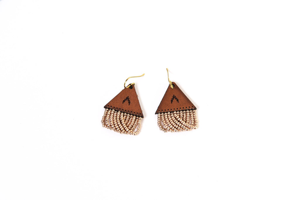 Leather+Beads Tiny Diffuser Earrings