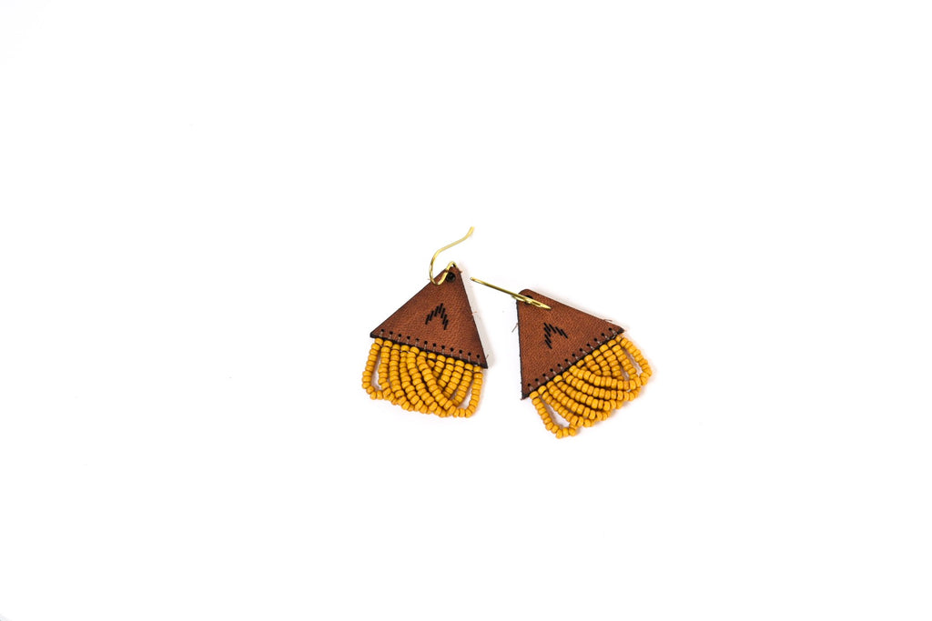 Leather+Beads Tiny Diffuser Earrings