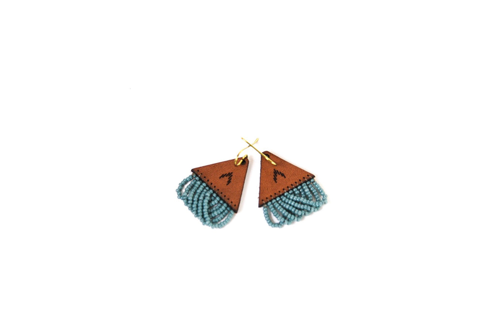 Leather+Beads Tiny Diffuser Earrings
