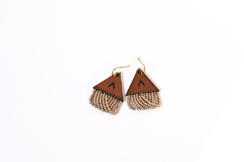 Leather+Beads Tiny Diffuser Earrings