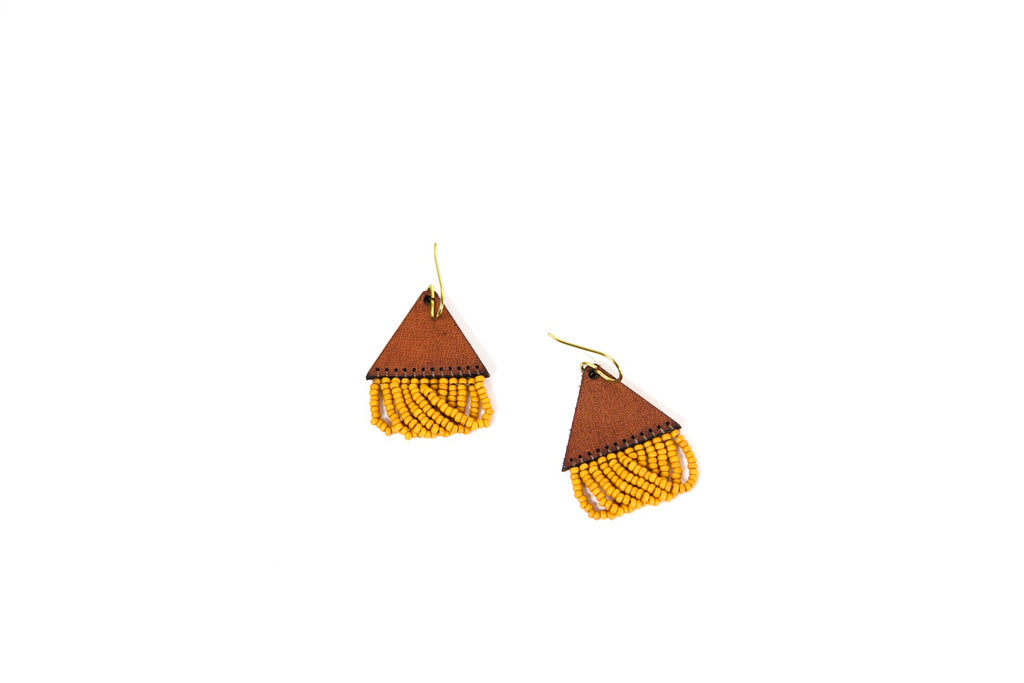 Leather+Beads Tiny Diffuser Earrings