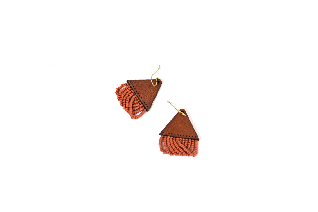 Leather+Beads Tiny Diffuser Earrings