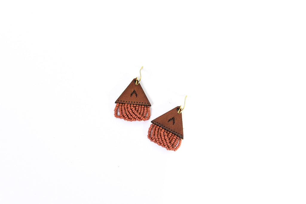 Leather+Beads Tiny Diffuser Earrings