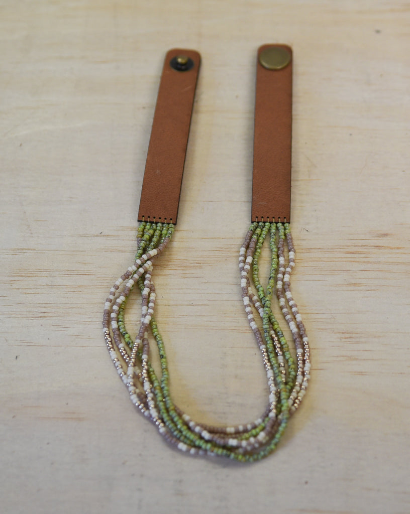 Daybreak Leather + Beads Beach Grass