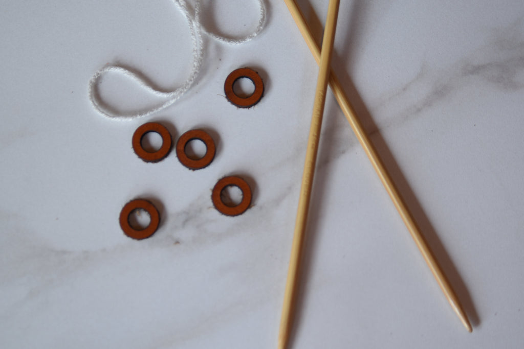 Leather Stitch Markers - Donuts