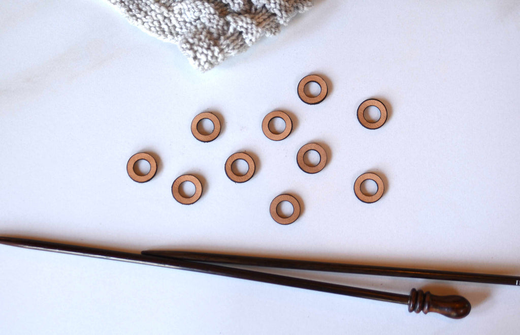 Leather Stitch Markers - Donuts