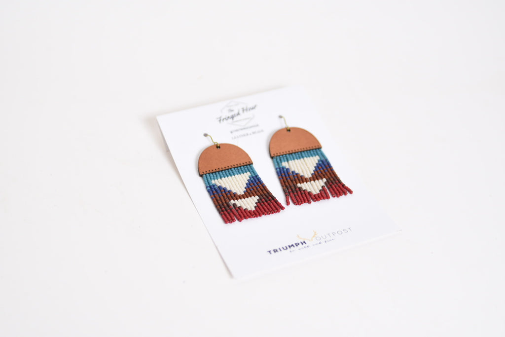 Leather+Beads Big Thunder Diffuser Earrings