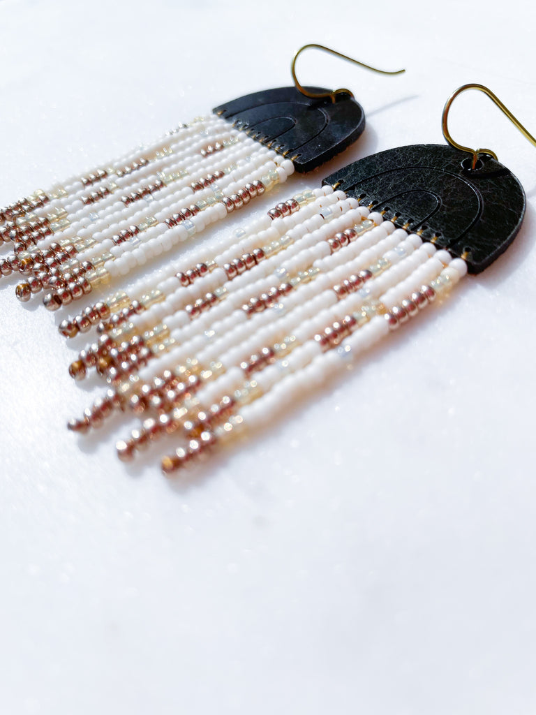 Leather+Beads Spring Rain Diffuser Earrings