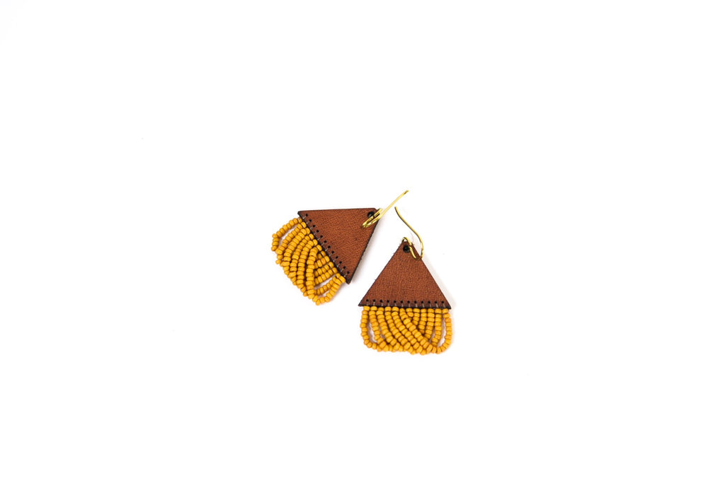 Leather+Beads Tiny Diffuser Earrings